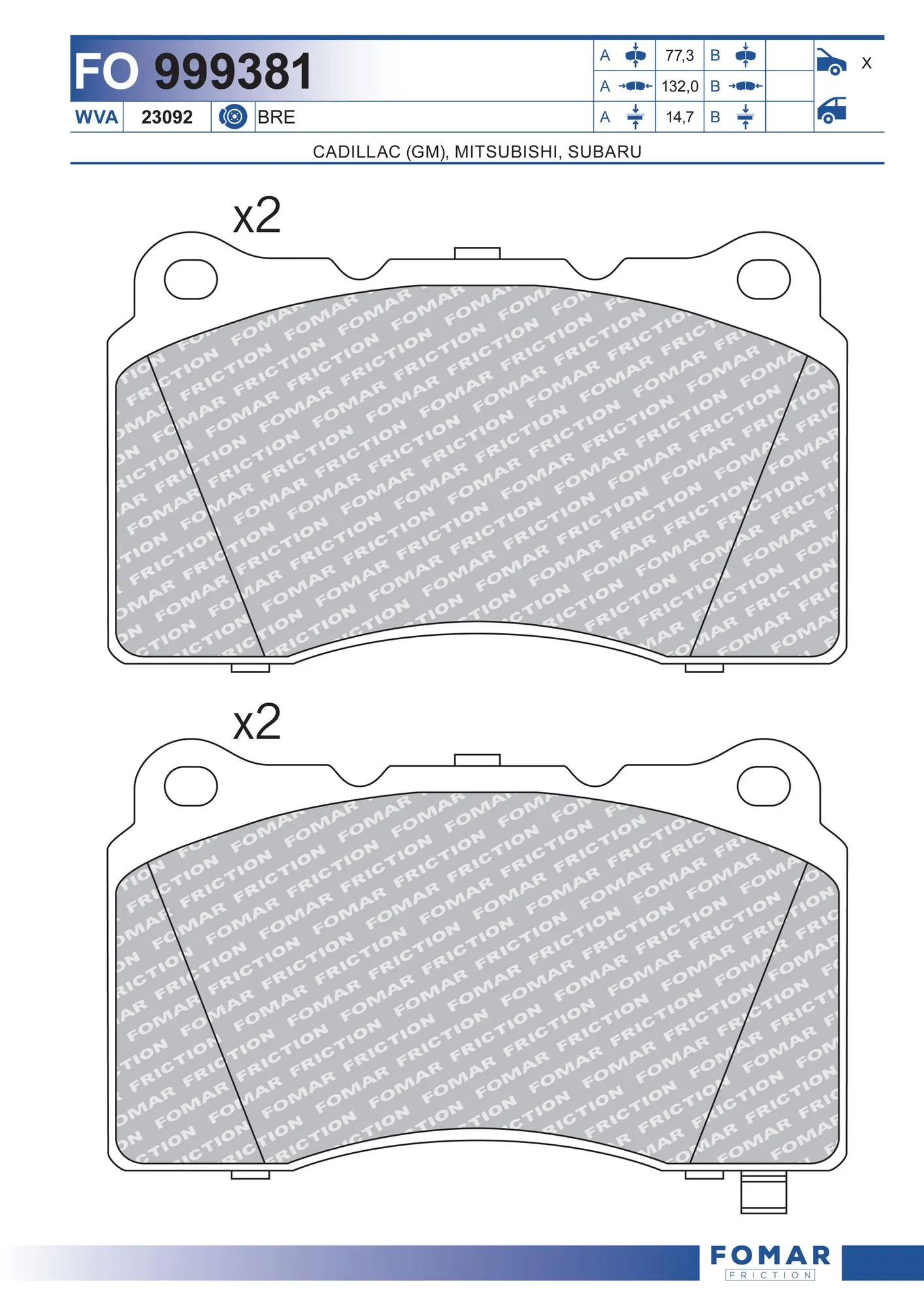 Brake Pad Set, disc brake